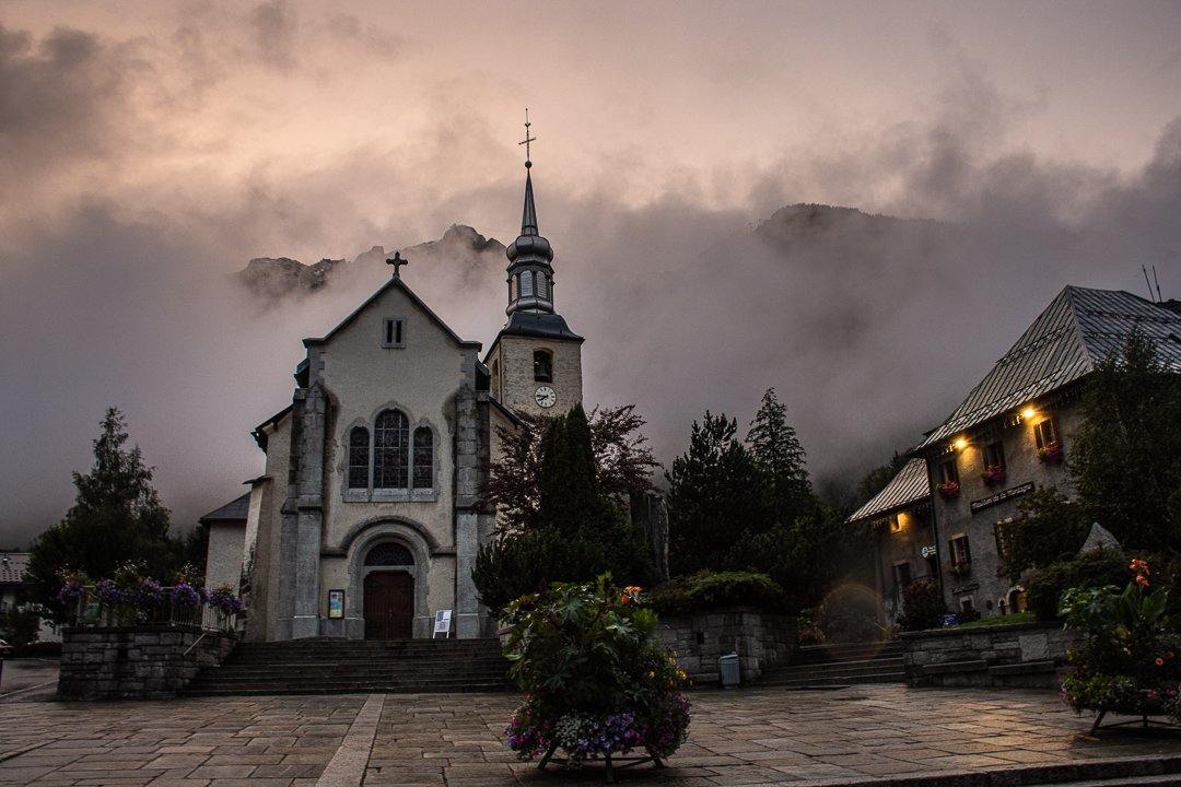 Chamonix Church Sunset - GeoffreyPrints. {{ collection.all_tags }}